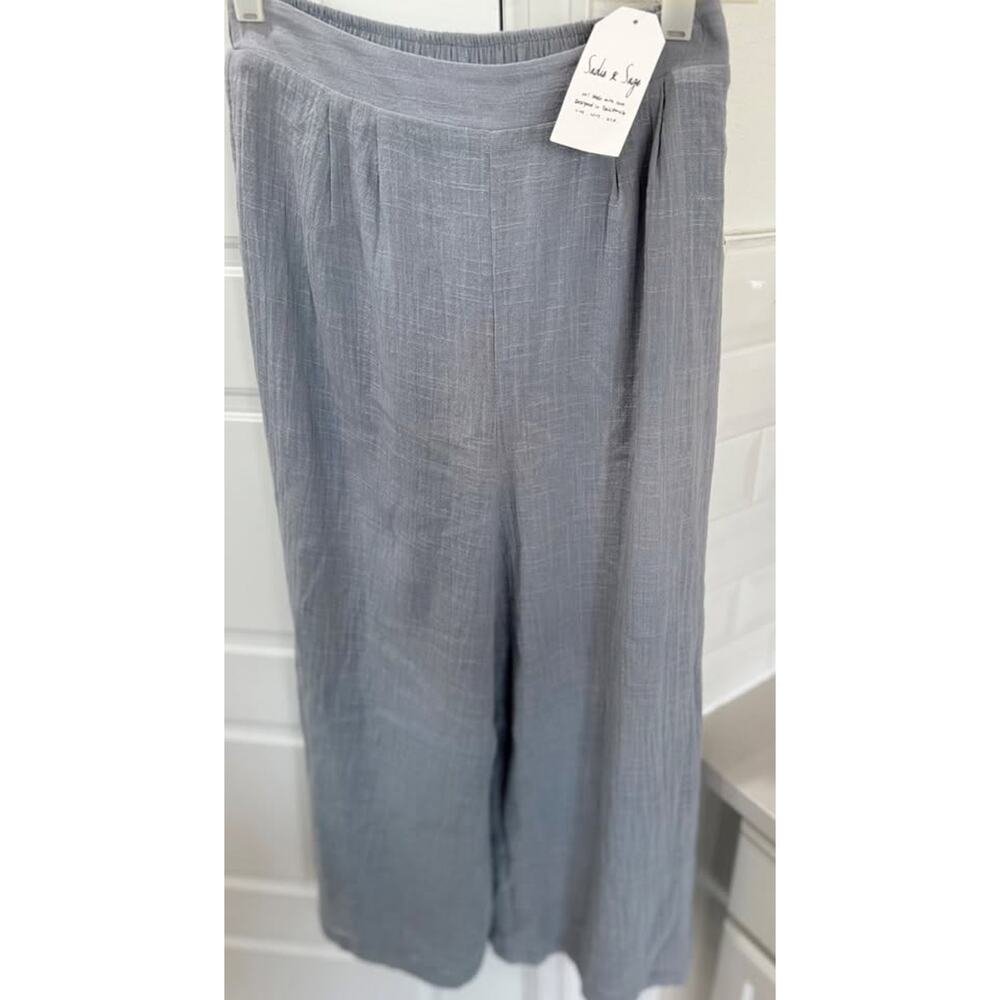Sadie & Sage Ladies Wide Leg Gauzy Lined Pants